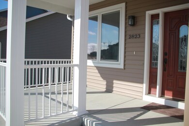 Spacious porch with room for chairs