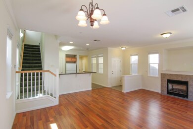 Stairs and gas fire place