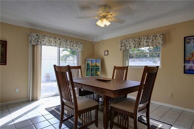 Dining room with sliding door to patio.