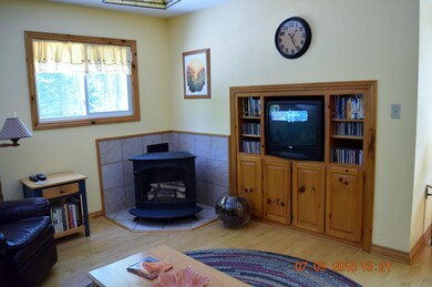 Knotty Pine Built Ins and Fireplace