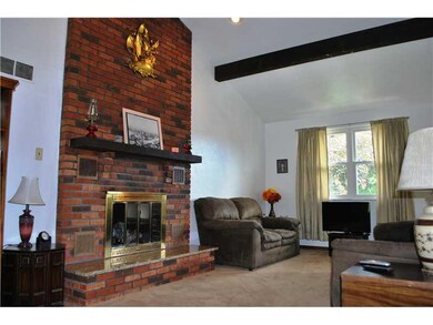 Family Room. Sunken Family Room with 2 story Brick