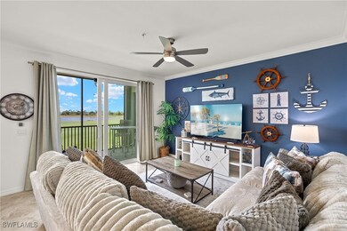 Living room featuring tile patterned flooring, bas