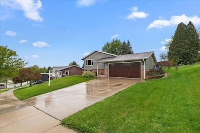 Larg driveway and front yard