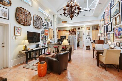 Vaulted ceilings and skylights highlight the overs