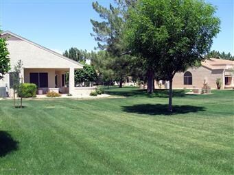 West view of lush greenbelt