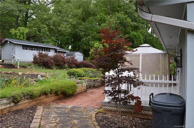 Terraced landscaped backyard