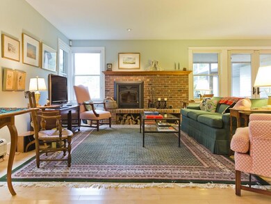 The living room with wood burning...