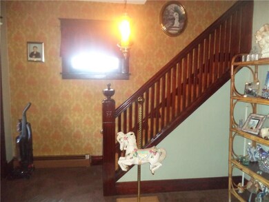 amazing originall wood work in front entry