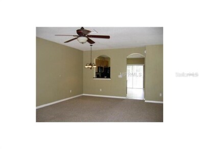 Living/dining area with pass-thru into kitchen