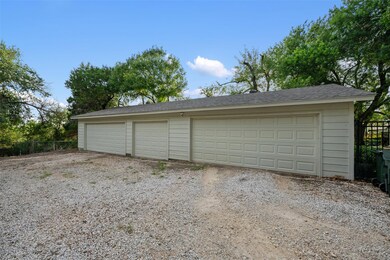View of detached garage
