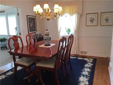 Dining Room. Hardwood floors, bay window in front,