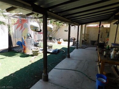 Shaded backyard patio
