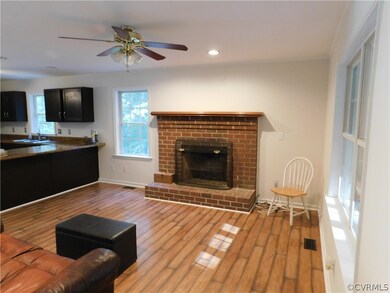 Fireplace in great room