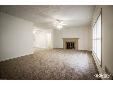 Living room with fireplace