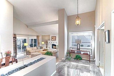 Foyer and living room.