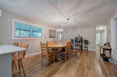 Dining room opens right off the kitchen, can seat 