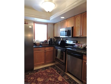 Stainless appliances in modern kitchen