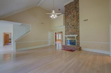 Real brick fireplace