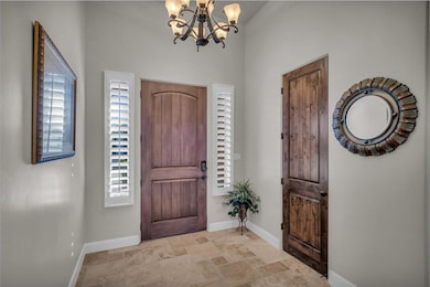 Entry way with high ceilings