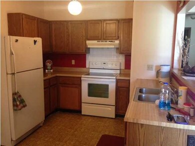 Kitchen with vaulted ceilings