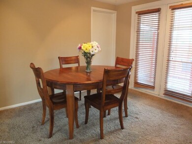 Dining room has access to back patio and is open t