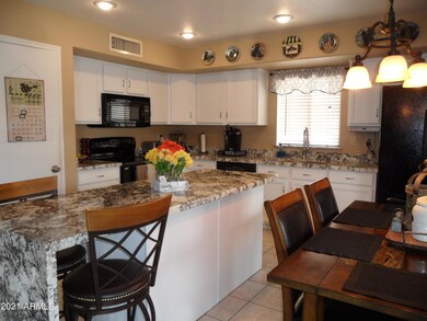Island with waterfall countertop
