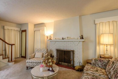 Living room with fireplace