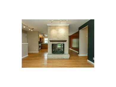 Two sided fireplace.