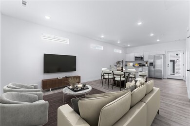 Virtually staged room of same floor plan