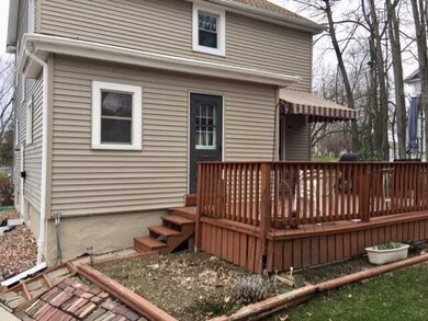 Backyard view of the deck.
