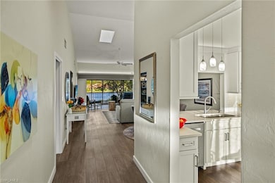 View to lanai and lake from front entry