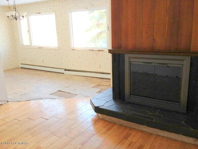 Fireplace in LR & view to Dining Area