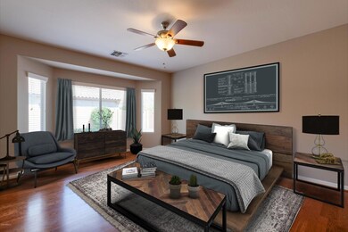 Virtually Staged Master Bedroom