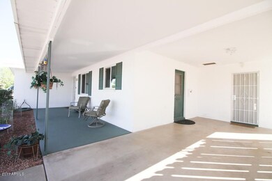 Clean front porch and carport