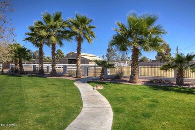 View from back yard to horse facilities