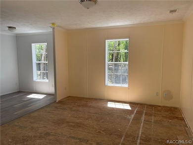 Living room and dining room
