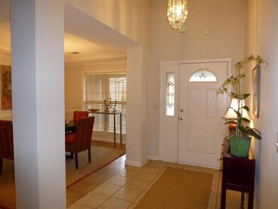Another view of the entry show the spacious walkwa