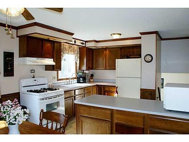 Kitchen. Bright and cheery kitchen accessible from