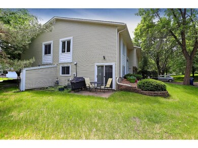 Lovely patio with large, open yard.