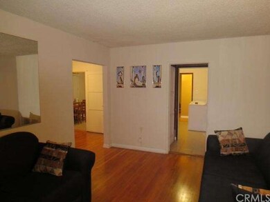 Living room with oak hardwood floors
