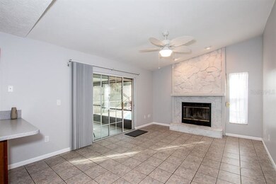 Family room with professionally whitewashed firepl