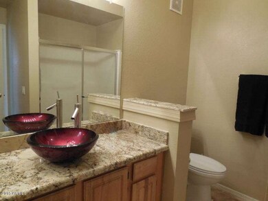 New vessel sink and granite counters