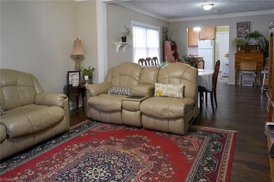 Beautifully updated home with an open floor plan. Laminate floors throughout living room and dining room.