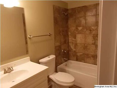 The guest bathroom is spacious and also serves as 