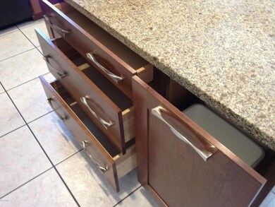 Kitchen island drawers