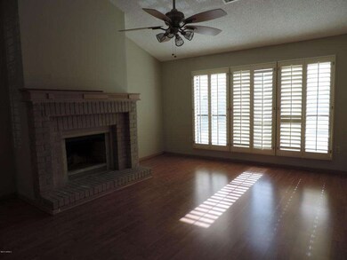 Living room with fireplace