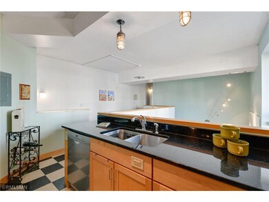 Granite countertops in the open kitchen