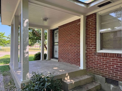 View of covered porch