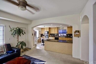 family room to kitchen