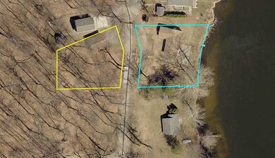 Front Lot Outlined in Teal, Backlot in Yellow